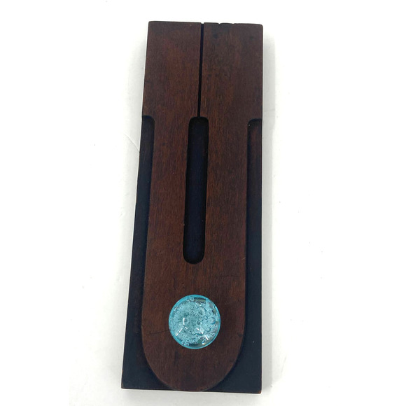 NY Times Antique Print Block Letter "U" Wood Type Repurposed Knob Hanger RARE - Picture 1 of 6